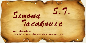 Simona Točaković vizit kartica